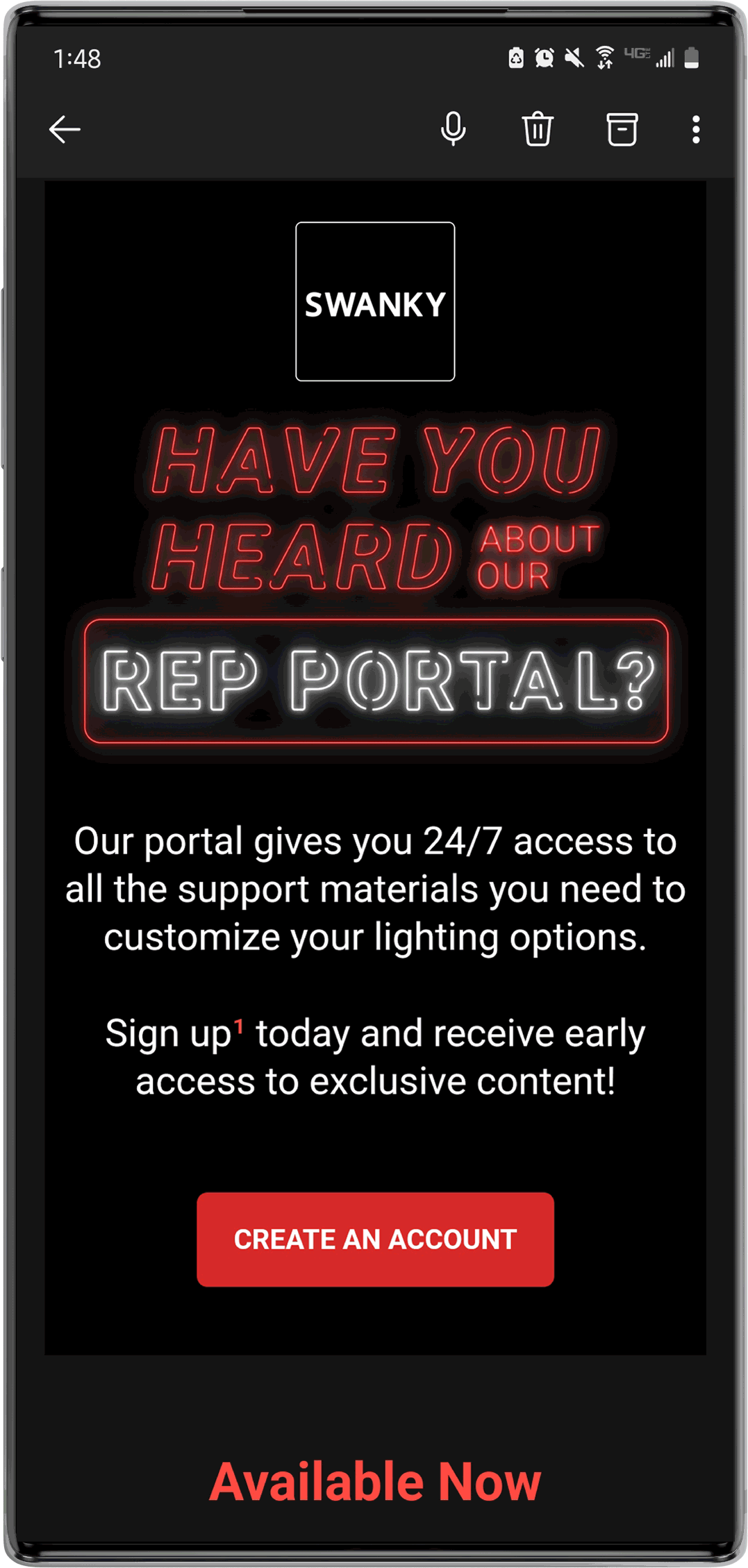 Coordinated email and social media posts introducing the Rep Portal, demonstrating its benefits and encouraging adoption.